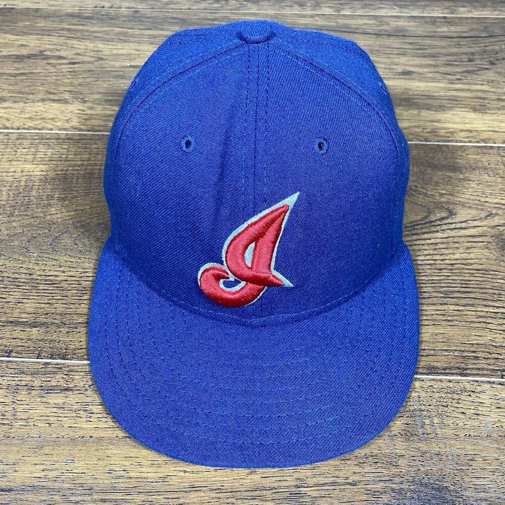 Vintage Cleveland Indians New Era 59fifty Hat Cap Alternate "I' Sz 7 Made in USA